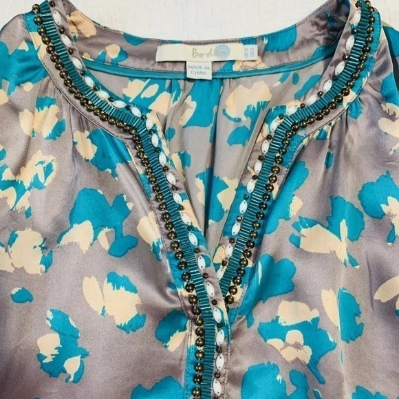 Boden Beaded Placket Evening Top Blouse - Picture 2 of 5